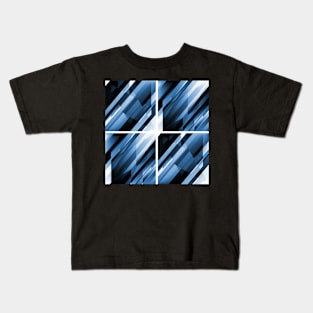 A bunch of blue diagonals Kids T-Shirt